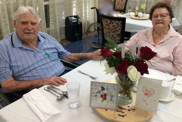 IN LOVE: Leslie and Betty Reading were married on April 2, 1949.