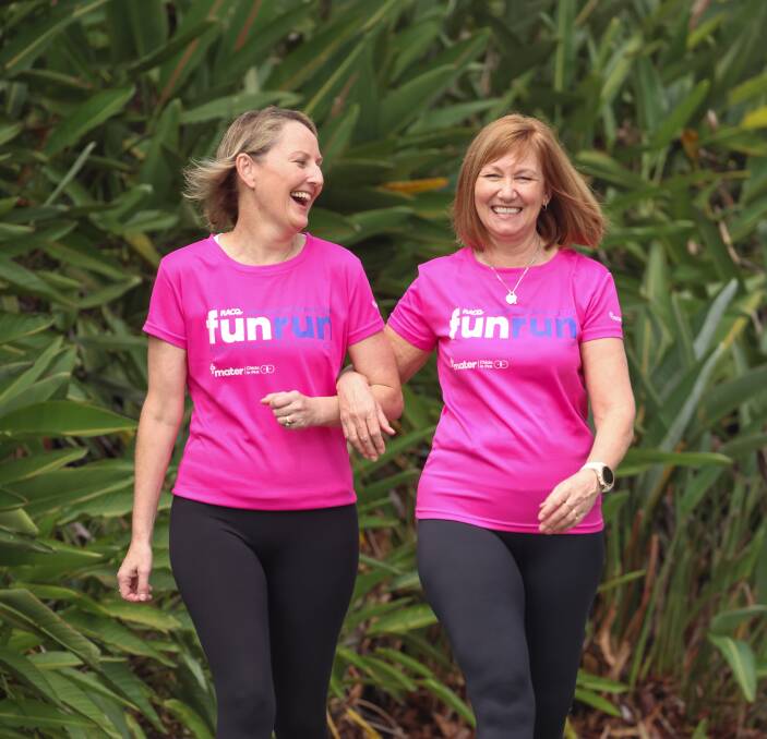 Ormiston mother Joanne Kesur tackles Mater Chicks in Pink fun run for