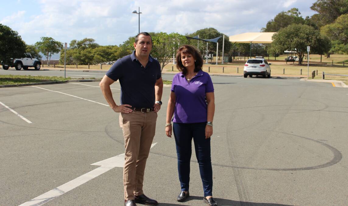 NEED FOR CAMERAS: Capalaba MP Don Brown and Cr Wendy Boglary talk about the need for CCTV at Wellington Point reserve.