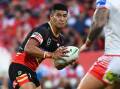 Promising Dolphins half Isaiya Katoa was signed from Penrith before making his NRL debut. (Jono Searle/AAP PHOTOS)
