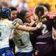 A fiery encounter in Brisbane has gone the way of visitors Parramatta against the Broncos. Photo: Jono Searle/AAP PHOTOS