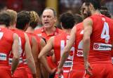 Swans coach John Longmire is not sold on whether the AFL should introduce send offs. (Dean Lewins/AAP PHOTOS)