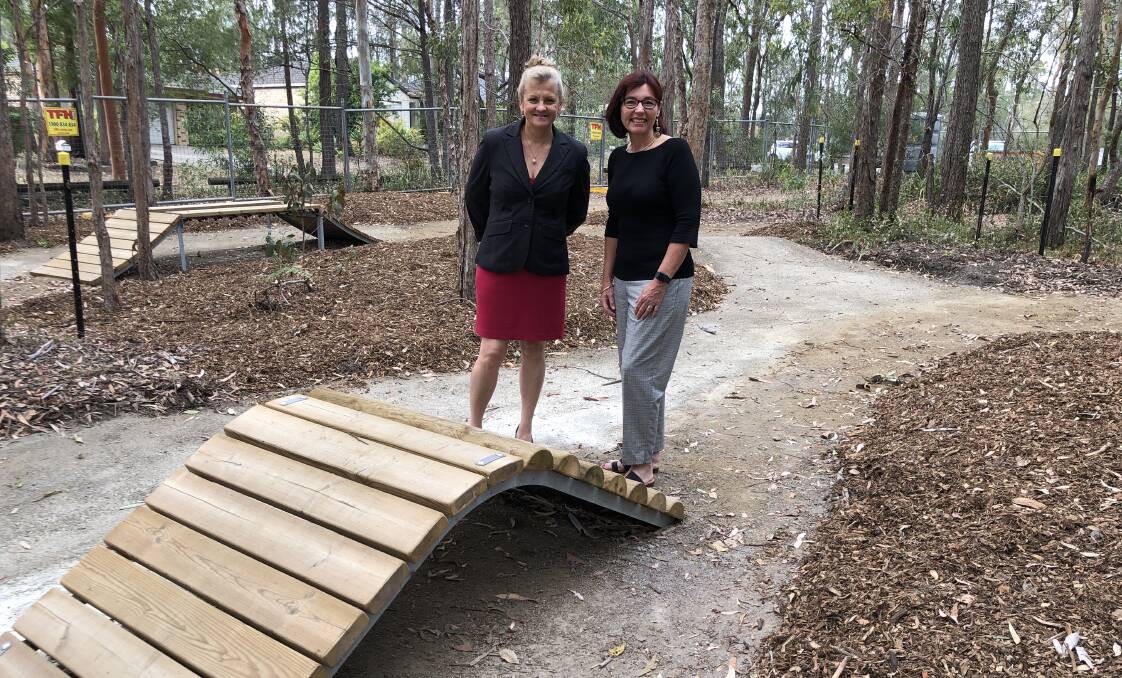 Improvements: Mayor Karen Williams and councillor Julie Talty at the smaller BMX jumps installed at Seeanna Drive Park.