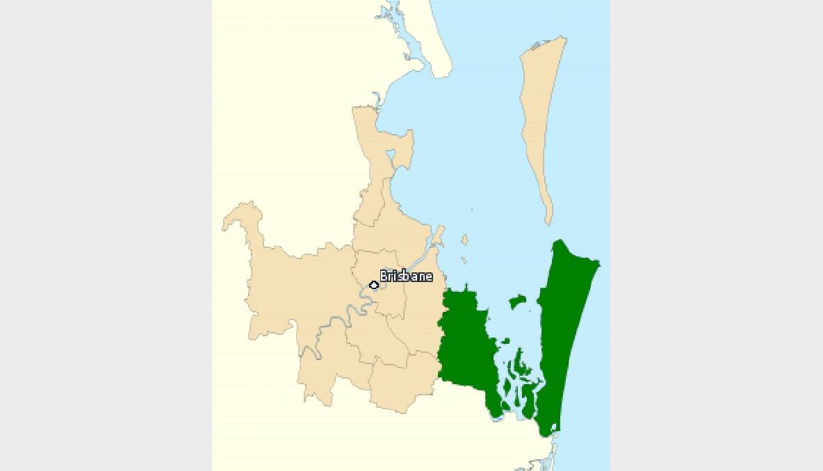 THE Bowman electorate, shown in green, is bordered by the four federal electorates of Bonner, Rankin, Forde and Fadden.